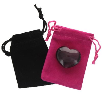 Purple Cat’s Eye Heart in Pouch